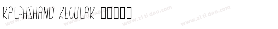 RalphsHand Regular字体转换